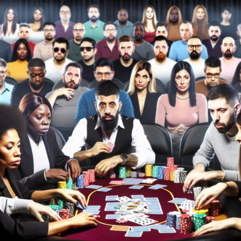 Akcja przy stole turniejowym w strefie pokerowej Virex Circle