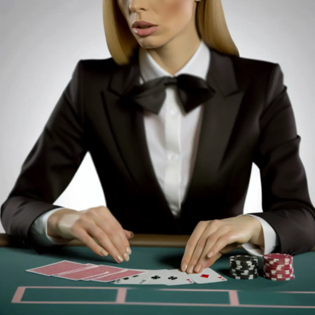 Profesjonalny krupier prowadzący rozgrywkę pokerową w Virex Circle